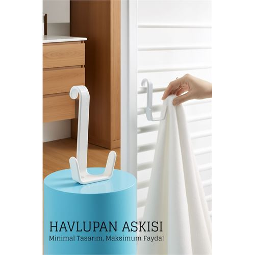Havlupan Askısı - Pratik Radyatör Üstü Askı Çift Kancalı Tasarım 