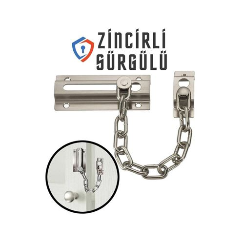 HSNET Sürgülü Kapı Emniyet Kilidi Saten 