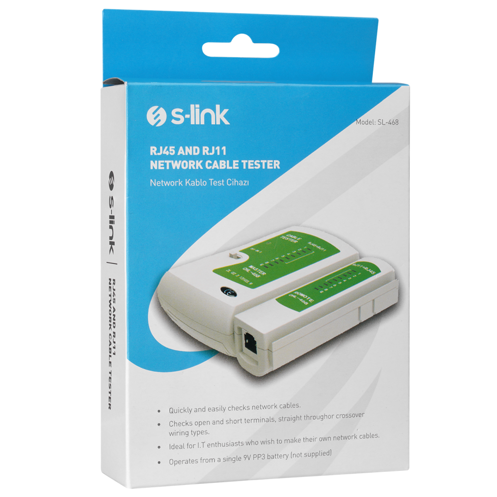 S-LINK SL-468 RJ45 ve RJ11 Tester Kablo Test Cihazı(1923) 4