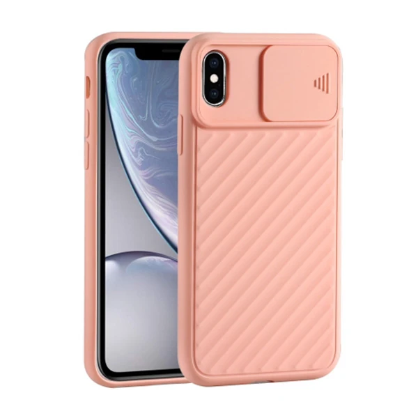 Ally İPhone X,XS Kılıf Kamera Kapatan koruyucu Sürgülü Kılıf-(1903)