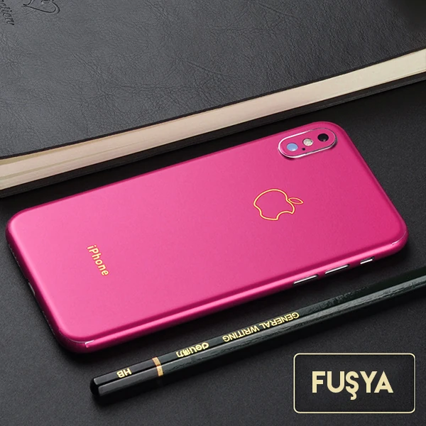 İphone X Xs Gold Logolu Yazılı Sticker Kaplama-(1903)