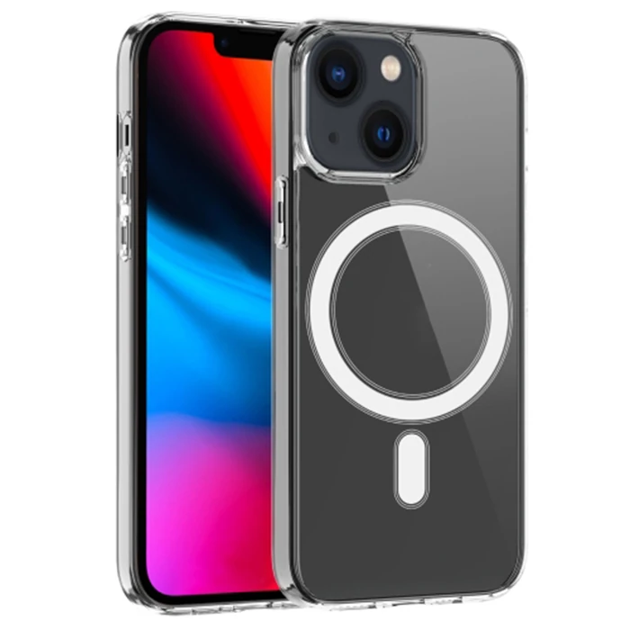 ALLY iPhone 14 Plus 6.7inç Magsafe Uyumlu Manyetik Sert Silikon Kılıf-(1903)