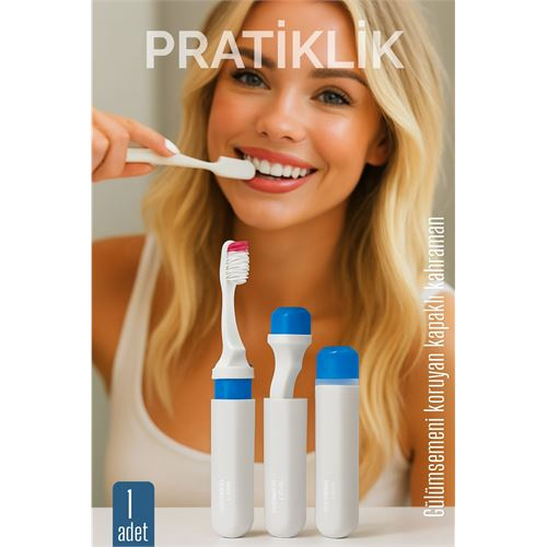 Kapaklı Diş Fırçası - Seyahat Kapaklı Diş Fırçası - Hijyenik Koruma, Pratik ve Kompakt Model 