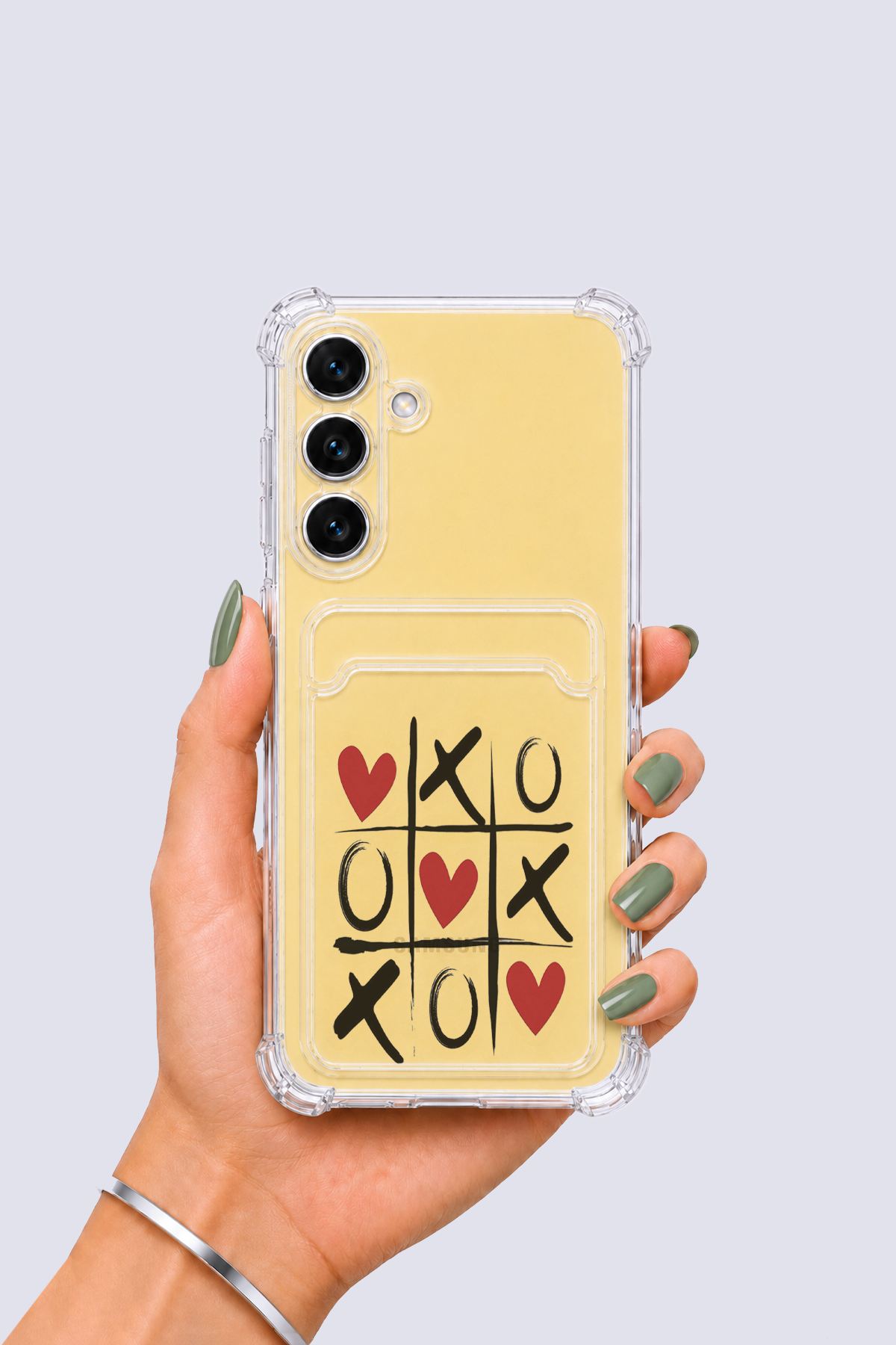 Samsung Galaxy S24 FE Kartlıklı XoXO Desenli Kılıf