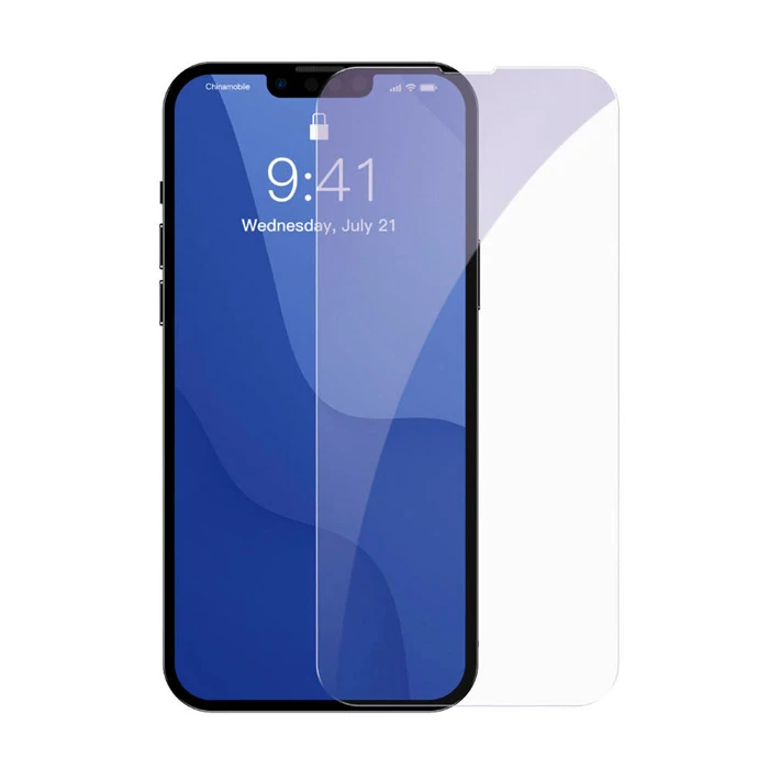 Baseus iPhone 13 Pro Max 0.3mm Göz Korumalı Full Cam Ekran Koruyucu 2 Adet Set-(1903)