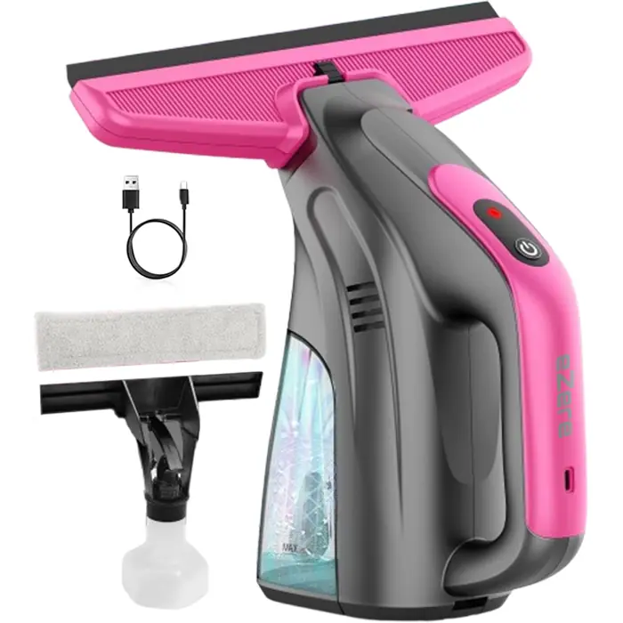 Ezere ClearView Şarjlı Cam Temizleyici Silme Makinesi Mikrofiber Başlıklı-(1903)