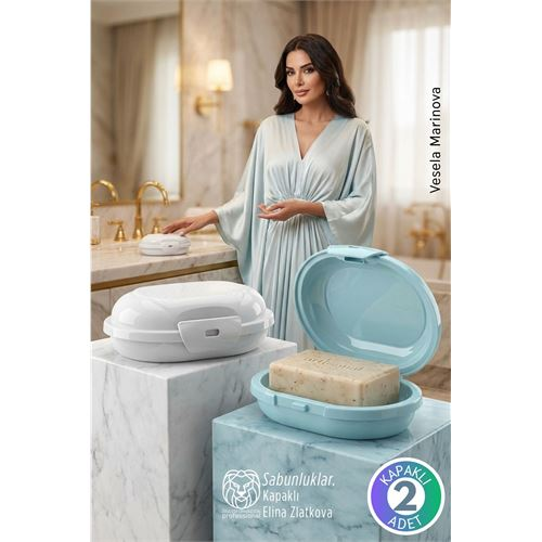 Modern Banyo Tasarımı: 2’li Premium Sızdırmaz Kapaklı Sabunluk Seti - Hijyenik Seyahat Kutusu 