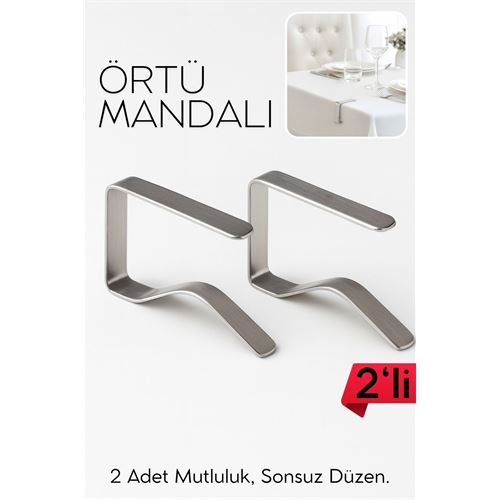 2'li Masa Örtüsü Klipsi - Metal Masa Kelepçesi Masa Örtüsü Sabitleyici  