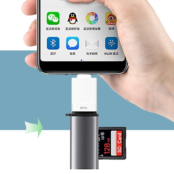 İPhone NK-03 Usb to Otg SD Kart Okuyucu İPhone 14-13-12 11-(1903)
