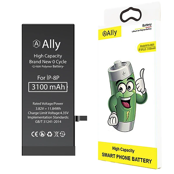 ALLY iPhone 8 PLus 3100 Mah Yüksek Kapasiteli Pil Batarya-(1903)