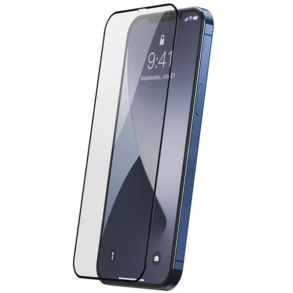 Baseus İPhone 12 Mini Ekran Koruyucu 0.3MM Full Anti Blue Light Tempered Cam Ekran Koruyucu 2Adet Se-(1903)