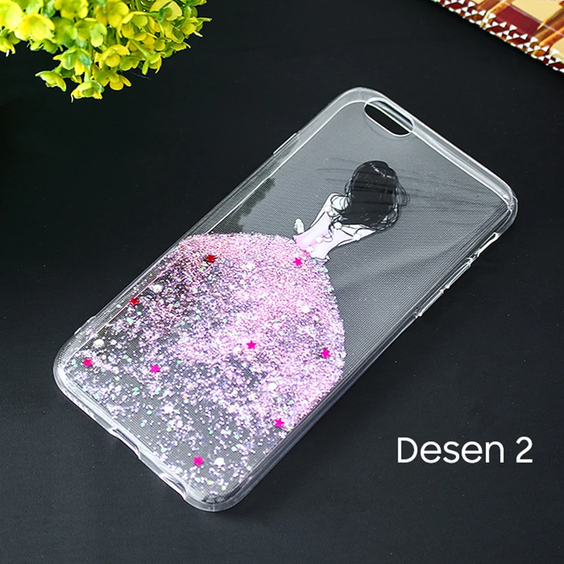 iPhone SE3-SE2 İPhone 8-7 Kılıf 3d Diamond Elbise Şeffaf Silikon Kılıf-(1903)
