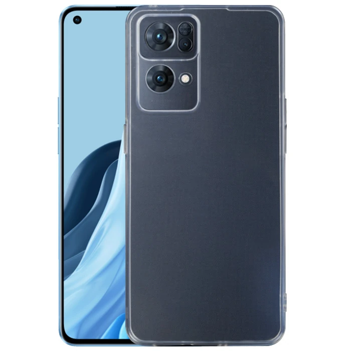 Ally OPPO Reno 7 Pro Kılıf Kamera Korumalı Ultra İnce Şeffaf Silikon Kılıf-(1903)