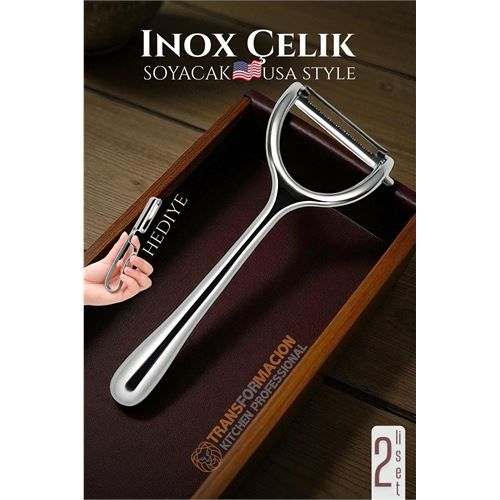 HSNET Inox Soyacak - Sebze Soyacağı - Kabak Dolma Oyacağı 2 li SET 