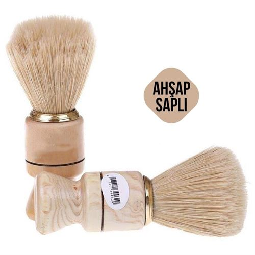 HSNET Faux Ahşap Saplı Tıraş Fırçası 