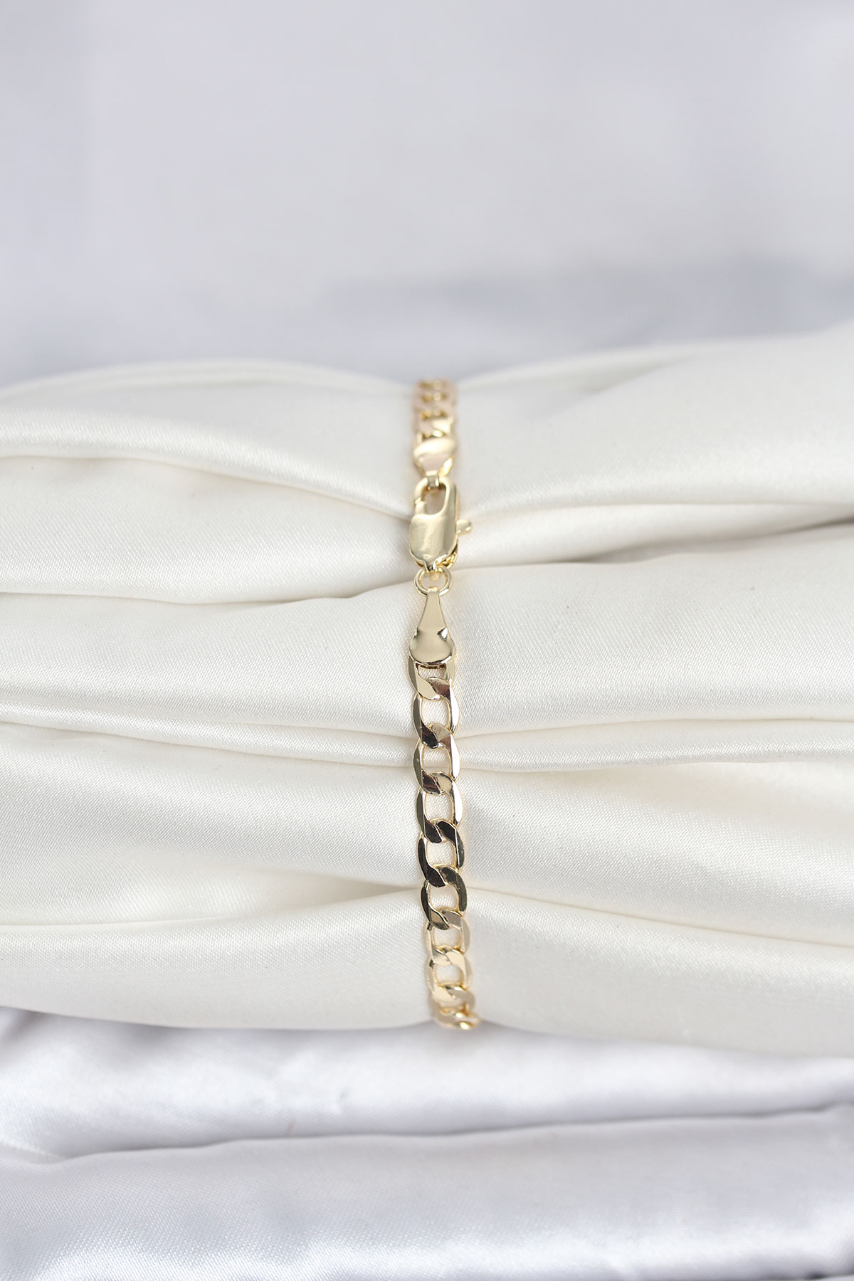 CM 14K Gold Renk Halka Zincir Model Kadın Bileklik 5886