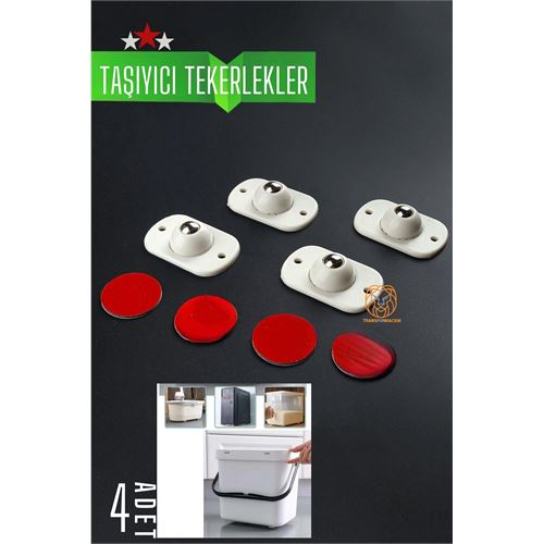 HSNET Bilyeli Mini Taşıyıcı Tekerlek Seti  360D Yapışkanlı 