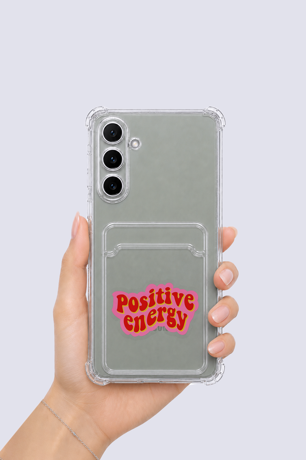 Samsung Galaxy A54 Kartlıklı Pozitif Enerji Desenli Kılıf