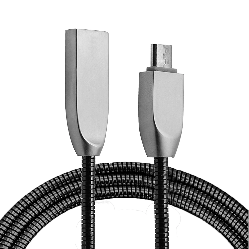 Ally Micro Usb Zinc Alloy Dayanıklı 2,4 A Metal 1mm Usb Kablo-(1903)