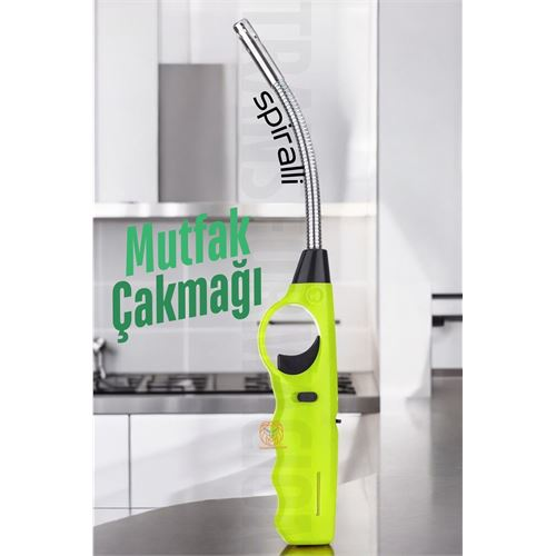 HSNET Spiralli Mutfak Çakmağı Barbekü Mangal Mum Çakmağı 