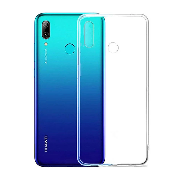 Huawei P Smart 2019 Kamera Korumalı Şeffaf Silikon Kılıf-(1903)