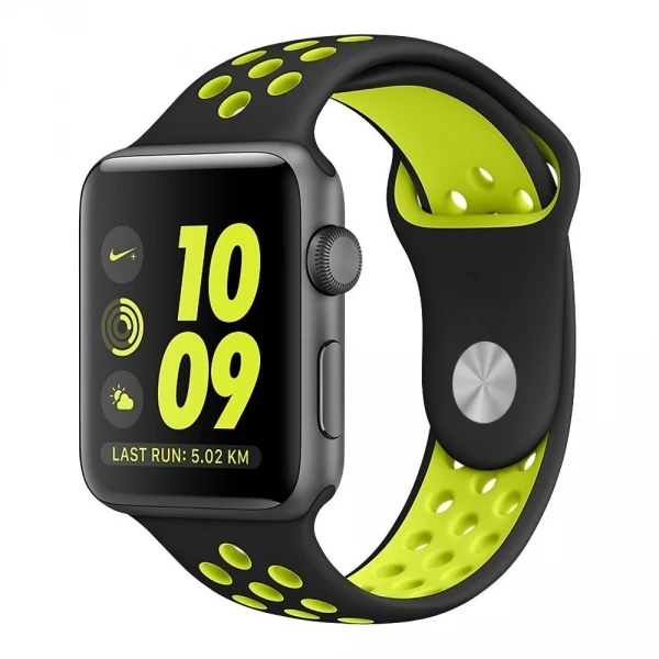 Ally Apple Watch 7-8 45mm 6-5-4 44mm Kayış Kordon Nike Style Soft Silikon 3-2-1 42mm-(1903)