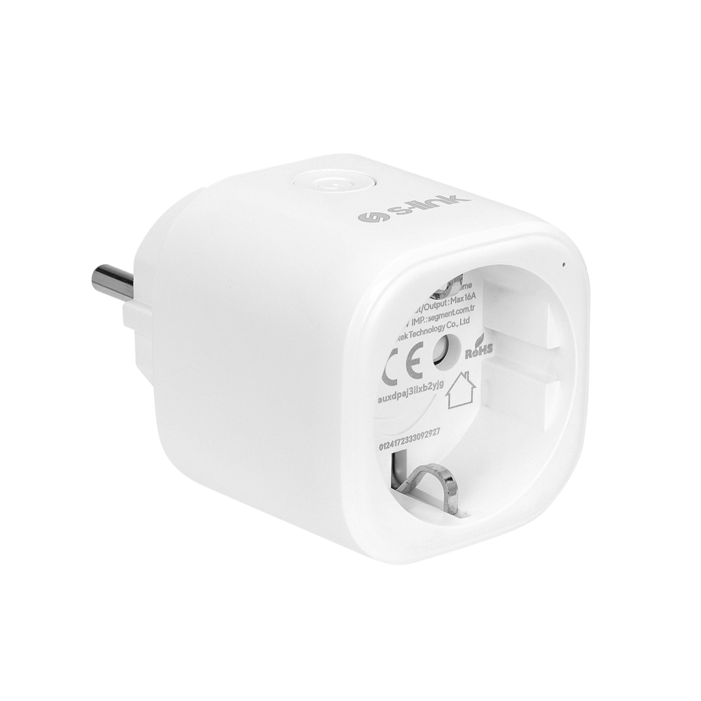 S-LINK SL-14 1 Soket Akım Korumalı Priz 16A WiFi 2.4Ghz Bluetooth TUYA Yazılım Destekli internet üzerinden Yönetilebilir(1923)