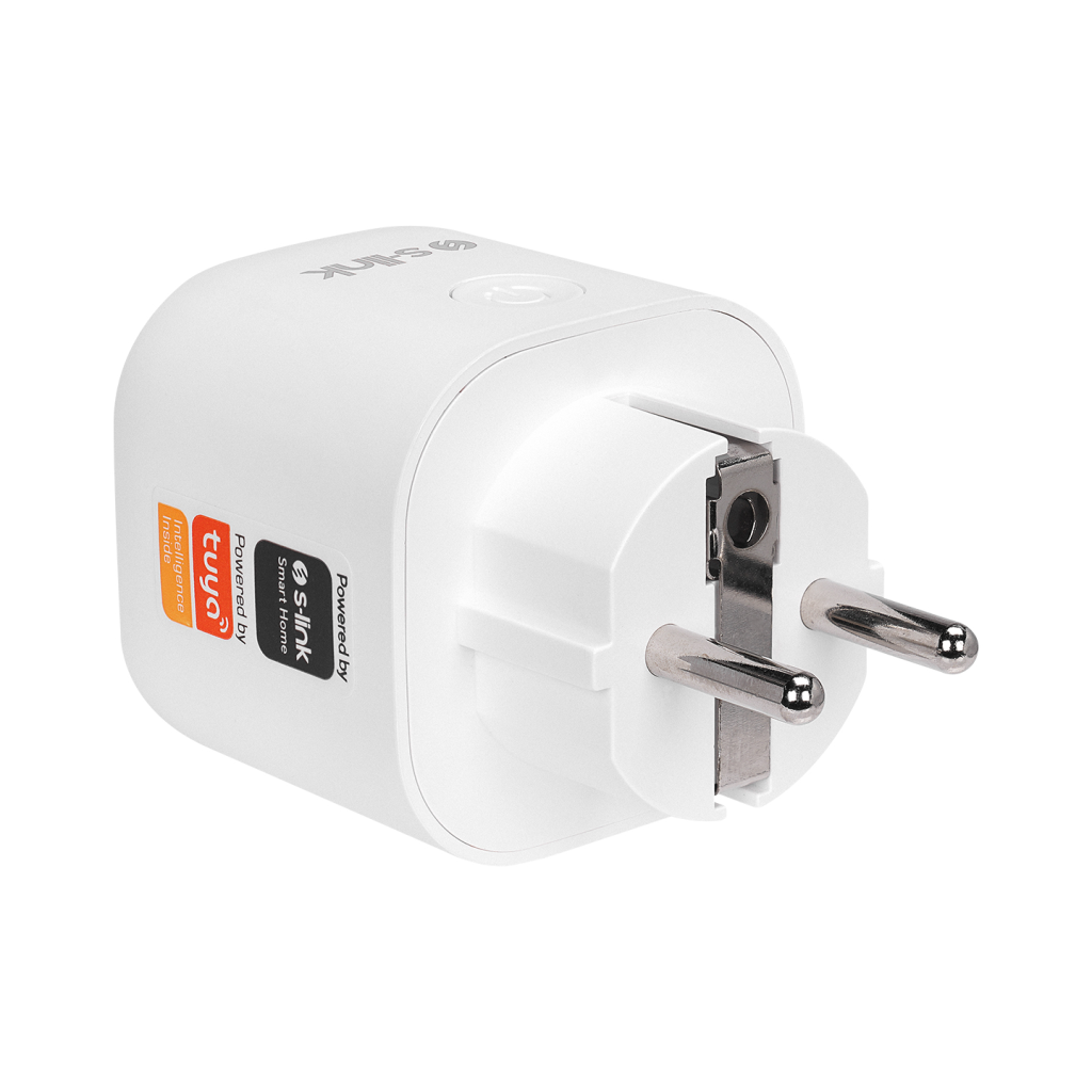 S-LINK SL-14 1 Soket Akım Korumalı Priz 16A WiFi 2.4Ghz Bluetooth TUYA Yazılım Destekli internet üzerinden Yönetilebilir(1923)