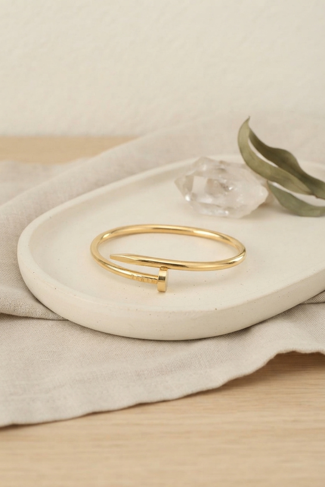 316L Çelik Gold Renk Çivi Model Bileklik 5886
