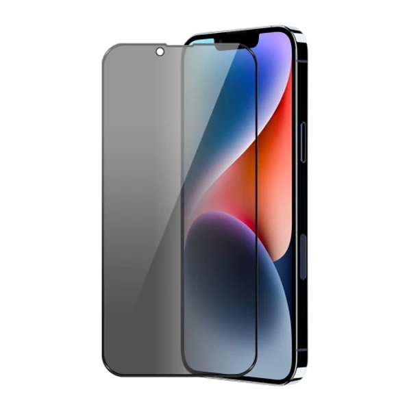 ALLY İPhone 14 Plus 6.7 3D Full Privacy Gizlilik Cam Ekran Koruyucu Anti-Spy-(1903)