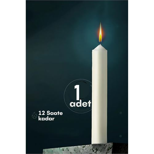 Klasik Mum1 Adet - Kokusuz Mum 