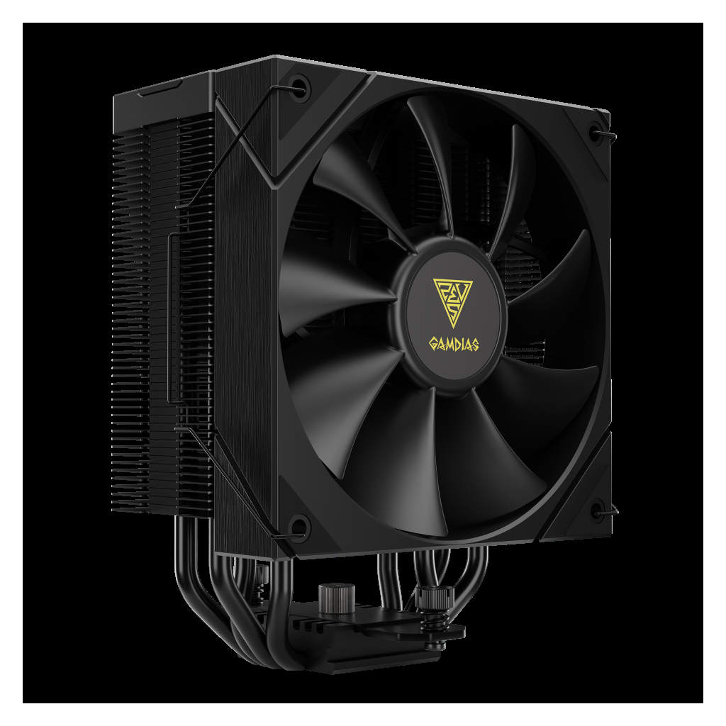 GAMDIAS BOREAS E2-410 Black Edition 120mm CPU Kule Tipi Hava Soğutma Doğrudan Temas Teknolojisine Sahip 4 adet Gelişmiş Bakır Isı Borusu (AMD AM4-AM5 ve INTEL Tüm işlemciler ile uyumlu)(1923)