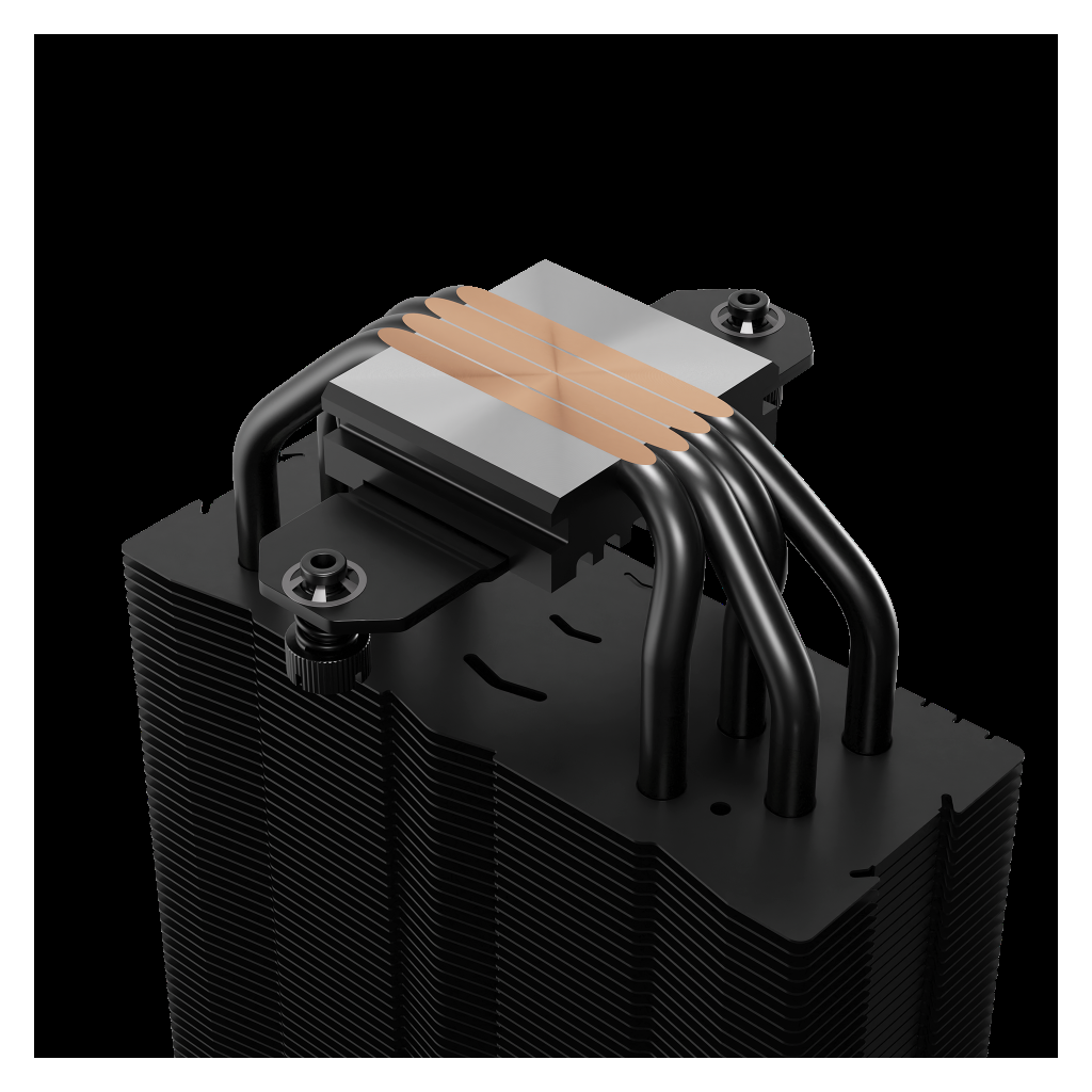 GAMDIAS BOREAS E2-410 Black Edition 120mm CPU Kule Tipi Hava Soğutma Doğrudan Temas Teknolojisine Sahip 4 adet Gelişmiş Bakır Isı Borusu (AMD AM4-AM5 ve INTEL Tüm işlemciler ile uyumlu)(1923) 4