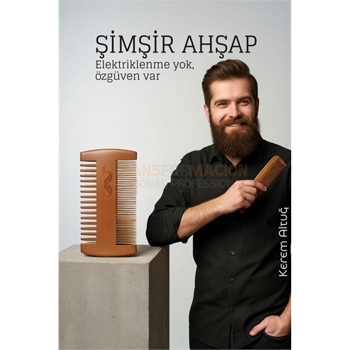 Ahşap Sakal ve Bıyık Tarağı – Antistatik Şimşir Tarak  