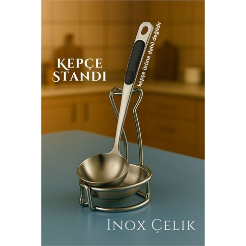 HSNET Inox Kepçe Standı - Kaşık Kepçe Standı- Profesyonel Şef Tasarımı 
