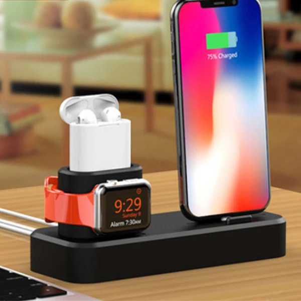 Ally 3in1 Charging Base İPhone+ İwatch+ İPods Silikon Şarj Standı-(5775) 3