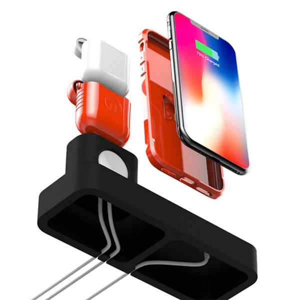 Ally 3in1 Charging Base İPhone+ İwatch+ İPods Silikon Şarj Standı-(5775) 6