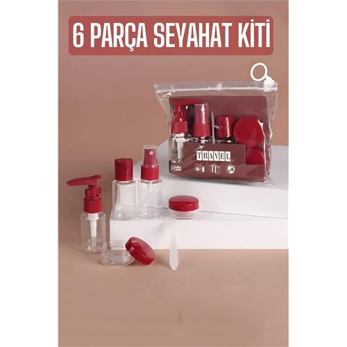 HSNET Seyahat Kiti Boş Şişe Seyahat Seti 6 Parça 