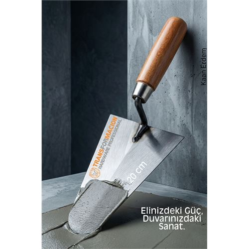 Çelik Sıvacı Malası 20 cm - Ultra Dayanıklı Ergonomik Saplı Premium Mala 