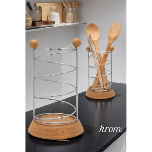 Kaşıklık Kepçelik Stant KROM 