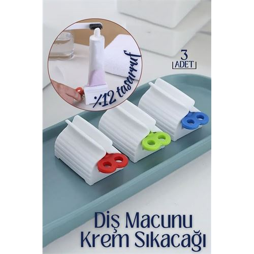 HSNET Diş Macunu Krem Sıkacağı 3 lü Set Tuppo Design 