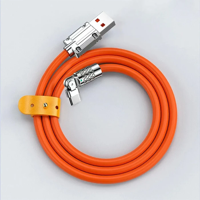 ALLY 180° Dönebilen USB To Type-C 120W Hızlı Şarj Kablosu 1 Metre-(1903)