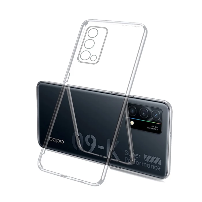 Ally OPPO K9 5G Kılıf Kamera Korumalı Ultra İnce Şeffaf Silikon Kılıf-(1903)