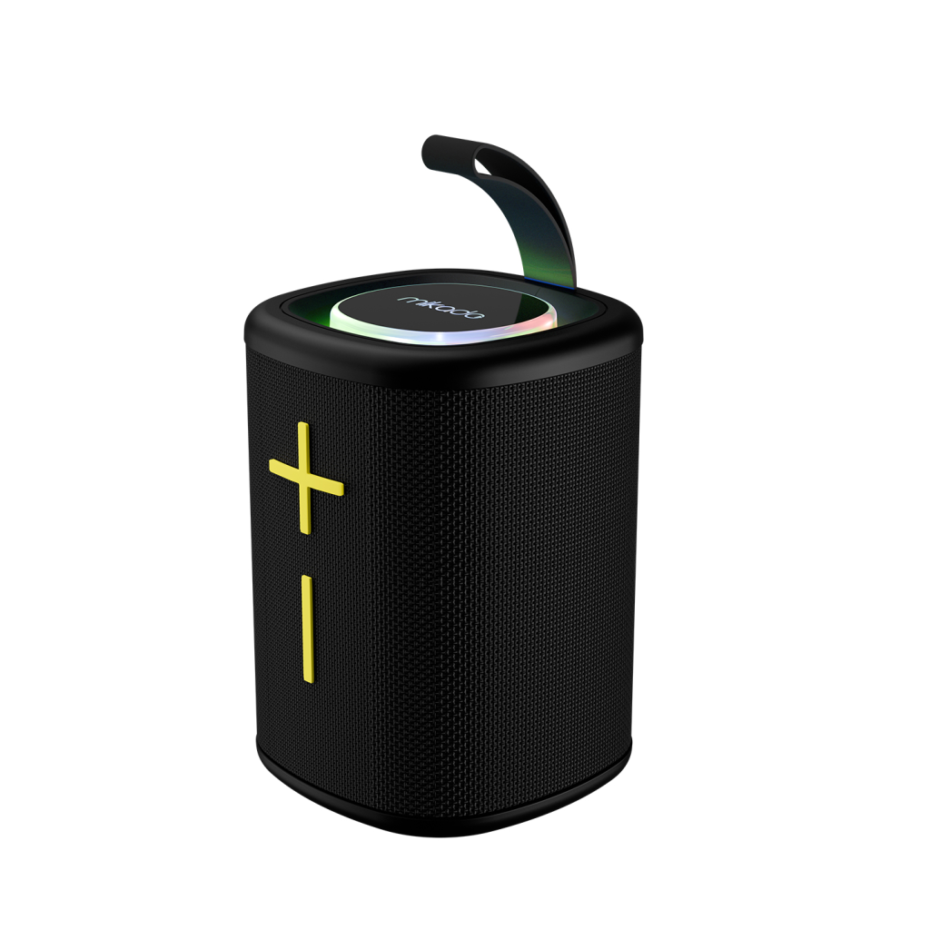 MIKADO MD-26BT 6W Taşınabilir USB/AUX/BT/TF RGB Işıklı 1200mAh IPX66 Su Geçirmez Bluetooth Speaker (Siyah)(1923) 2