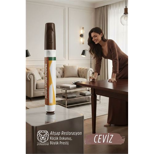 Ceviz Renk Mobilya Rötüş Kalemi – Ahşap Çizik Giderici &amp; Restorasyon Kalemi (Ceviz/Walnut) 