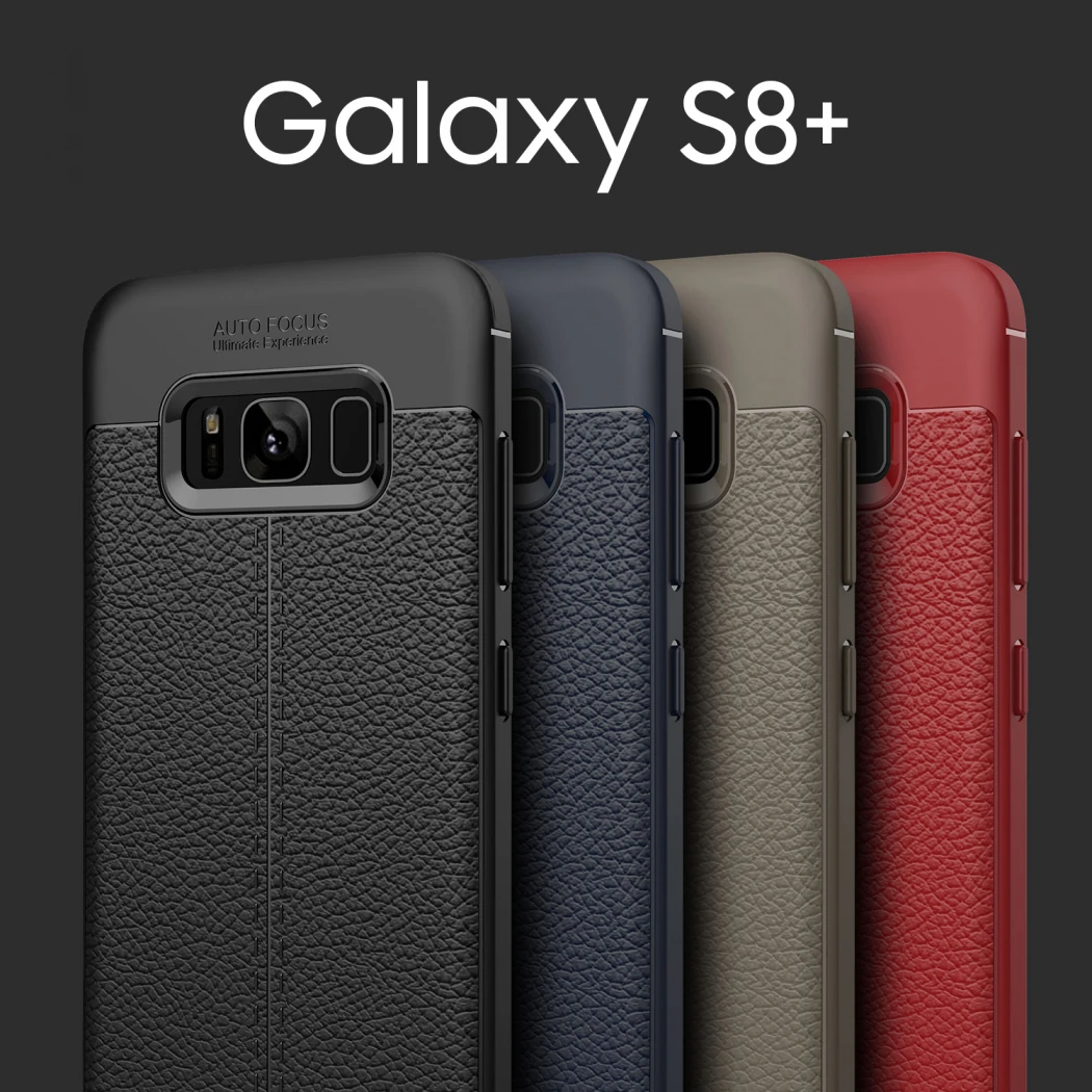 Ally Galaxy S8 Plus Litchi Tam Koruma Soft Silikon Kılıf-(1903)
