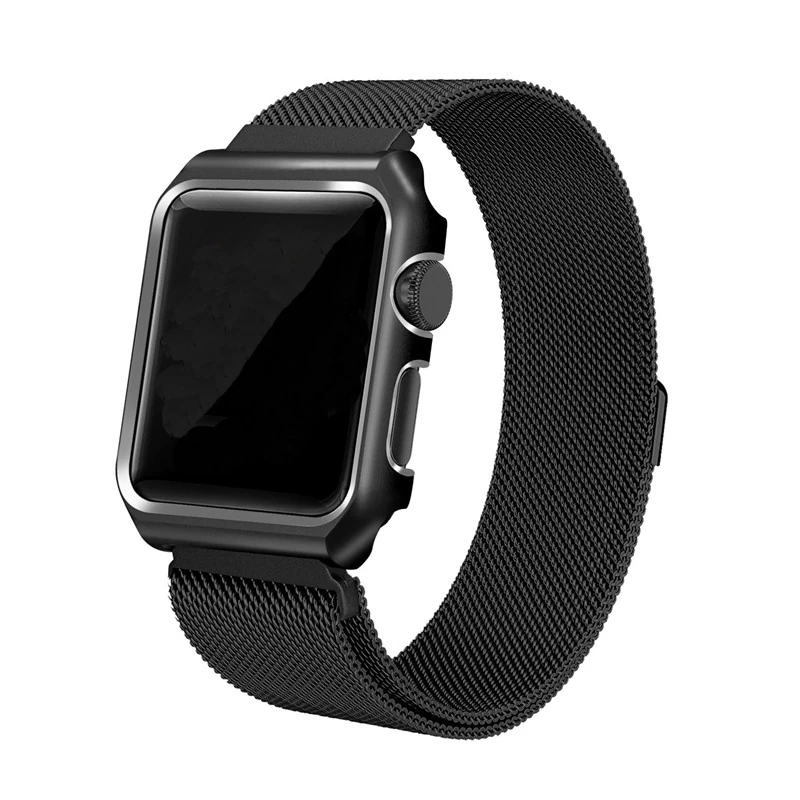 Ally İwatch İçin 42mm,2,3 Metal Kayış Milano Loop+metal Kılıf-(1903)