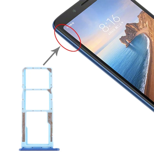 Xiaomi Redmi 7A Sim Hafıza Kart Kapağı Tutucu-(1903)