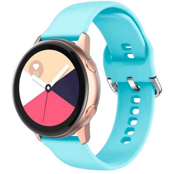 22MM Gear S3 Watch  4 -GT2 GT2E 46MM Kayış Kordon Silikon-(1903)