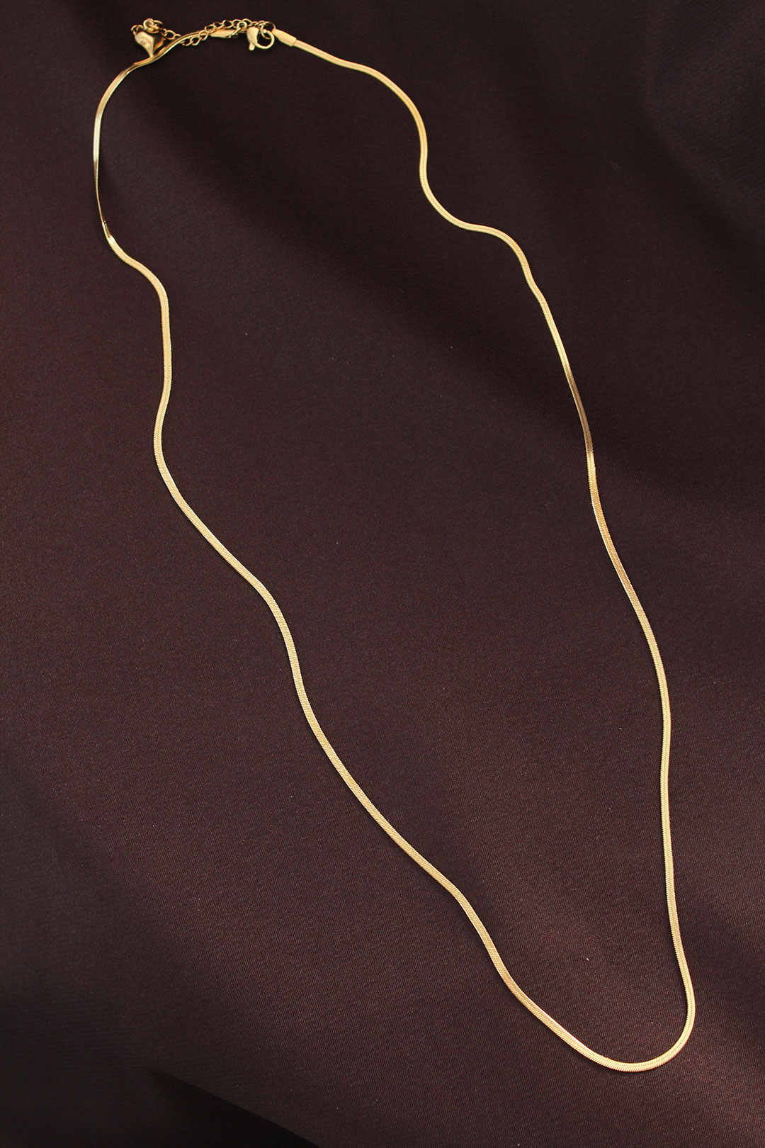 Çelik Gold Renk 60 cm İnce İtalyan Zincir Kolye 5886